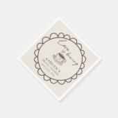 Serviette En Papier Fête des mariées à thème de café à la main serviet (Coin)