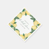 Serviette En Papier Fête des mariées aux citrons aquarelle (Coin)