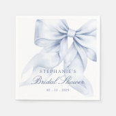 Serviette En Papier Fête des mariées Bleu Bow (Devant)