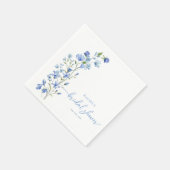 Serviette En Papier Fête des mariées bleu Dusty Fleur sauvage aquarell (Coin)