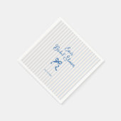 Serviette En Papier Fête des mariées Bleue Barrière (Coin)