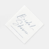 Serviette En Papier Fête des mariées bleue Dusty Napkin (Coin)