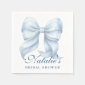 Serviette En Papier Fête des mariées Bleue Personnalisée Fancy (Devant)