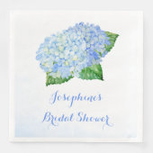 Serviette En Papier Fête des mariées Blue Hydrangea (Devant)