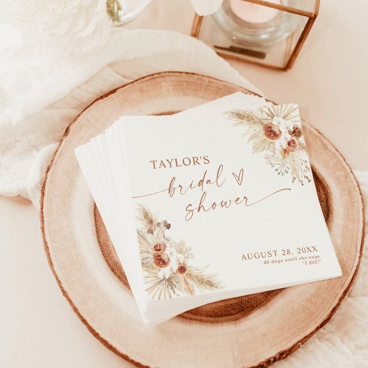 Serviette En Papier Fête des mariées Boho