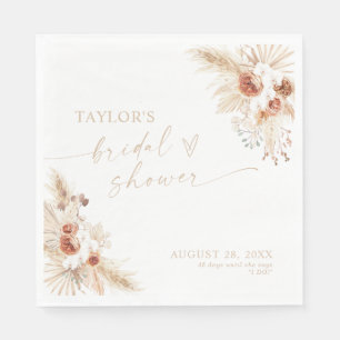 Serviette En Papier Fête des mariées Boho Beige