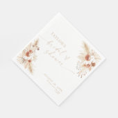 Serviette En Papier Fête des mariées Boho Beige (Coin)