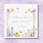 Serviette En Papier Fête des mariées Boho Fleurs sauvages d'été de la