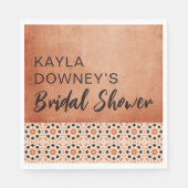 Serviette En Papier Fête des mariées Boho Terracotta (Devant)