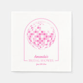 Serviette En Papier Fête des mariées Boogie Disco Rose clair (Devant)