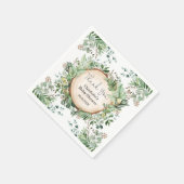 Serviette En Papier Fête des mariées Botanique de verdure Baby 1er ann (Coin)