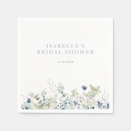 Serviette En Papier Fête des mariées botanique d'hiver (Devant)