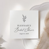 Serviette En Papier Fête des mariées botanique minimale simple