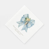 Serviette En Papier Fête des mariées catholique Béni Mary Blue Bow (Coin)