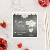 Serviette En Papier Fête des mariées Chalkboard Mason Jar - Baisées bl (En situation)