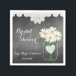 Serviette En Papier Fête des mariées Chalkboard Mason Jar - Baisées bl<br><div class="desc">Serviettes de Fêtes des mariées populaires. 100% Personnalisable. Prêt à remplir dans la ou les cases ou Cliquez sur le bouton PERSONNALISER pour ajouter, déplacer, supprimer, redimensionner ou modifier une police ou un graphique. Fabriqué avec un vecteur haute résolution et/ou des graphiques numériques pour une impression professionnelle. REMARQUE : (IL...</div>