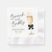 Serviette En Papier Fête des mariées Champagne moderne (Devant)
