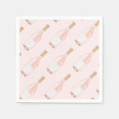 Serviette En Papier Fête des mariées Champagne Rose Bachelorette Party (Devant)