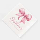 Serviette En Papier Fête des mariées Coquette Bow Rose (Coin)