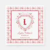 Serviette En Papier Fête des mariées Coquette Cherry Monogam (Devant)