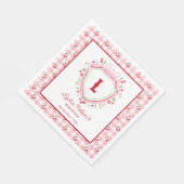 Serviette En Papier Fête des mariées Coquette Cherry Monogam (Coin)