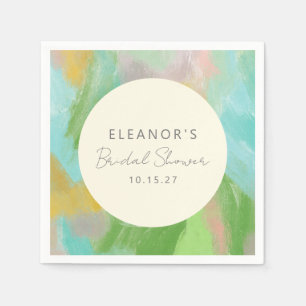 Serviette En Papier Fête des mariées couleur Abstraite aquarelle perso