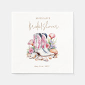 Serviette En Papier Fête des mariées Cowgirl rose côtière (Devant)