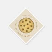 Serviette En Papier Fête des mariées Cute Whimsical Chocolate Chip Coo (Coin)