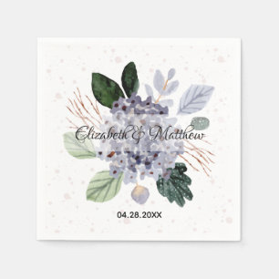 Serviette En Papier Fête des mariées d'aquarelle florale