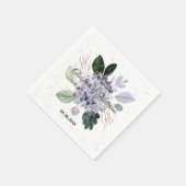 Serviette En Papier Fête des mariées d'aquarelle florale (Coin)