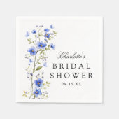 Serviette En Papier Fête des mariées d'aquarelle florale (Devant)