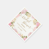 Serviette En Papier Fête des mariées d'aquarelle Rose rose or (Coin)