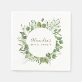 Serviette En Papier Fête des mariées d'aquarelle végétale (Devant)