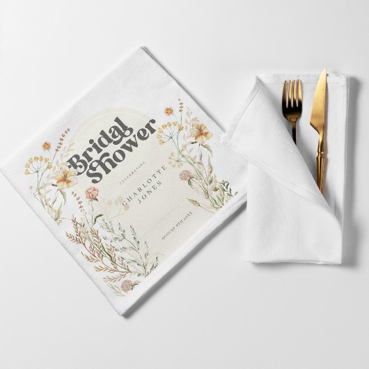 Serviette En Papier Fête des mariées d'arc photo Fleur sauvage de Bohê