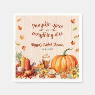 Serviette En Papier Fête des mariées d'automne citrouille épice