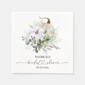 Serviette En Papier Fête des mariées d'automne Citrouille verdoyante (Devant)