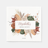 Serviette En Papier Fête des mariées d'automne de Boho (Devant)
