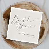 Serviette En Papier Fête des mariées de Boho ivoire de script moderne