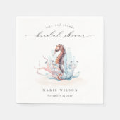 Serviette En Papier Fête des mariées de corail d'algues sous-marines (Devant)