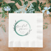 Serviette En Papier Fête des mariées de couronne simple Emerald Green