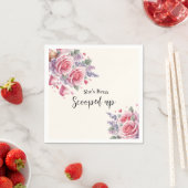 Serviette En Papier Fête des mariées de crème glacée à l'aquarelle (En situation)