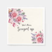 Serviette En Papier Fête des mariées de crème glacée à l'aquarelle (Devant)