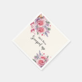 Serviette En Papier Fête des mariées de crème glacée à l'aquarelle (Coin)