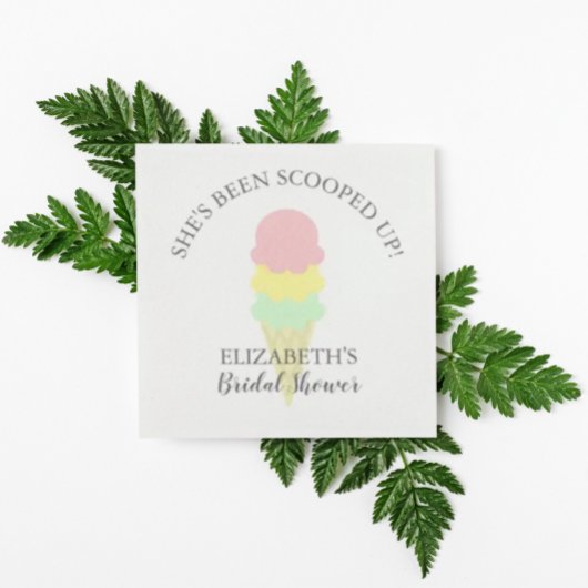 Serviette En Papier Fête des mariées de crème glacée récupérée