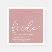 Serviette En Papier Fête des mariées de définition de mariée - Script  (Devant)