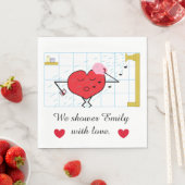 Serviette En Papier Fête des mariées de douche d'amour (En situation)