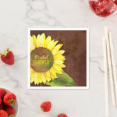 Serviette En Papier Fête des mariées de fleurs de tournesol (En situation)