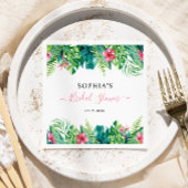 Serviette En Papier Fête des mariées de fleurs tropicales serviettes