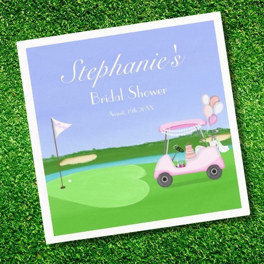 Serviette En Papier Fête des mariées de golf nuptiale Brunch