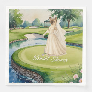 Serviette En Papier FÊTE DES MARIÉES de GOLF pour golfeur Amoureux des